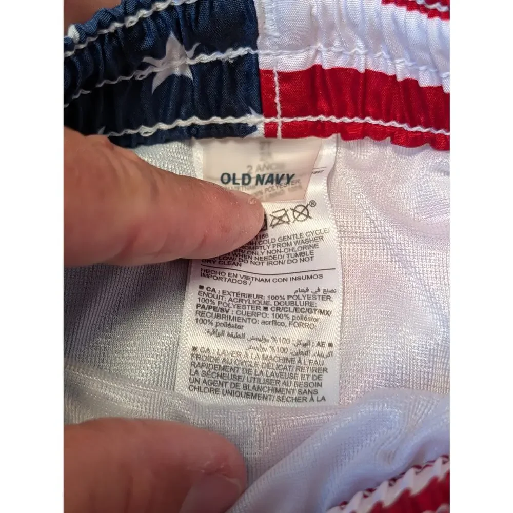 OLD NAVY Toddler/Baby boys swim suits, 2T, Patriotic, 4th of July, American flag